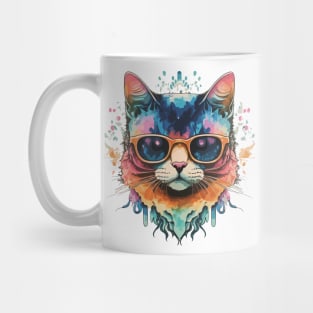 Tie Dye Cat Mug